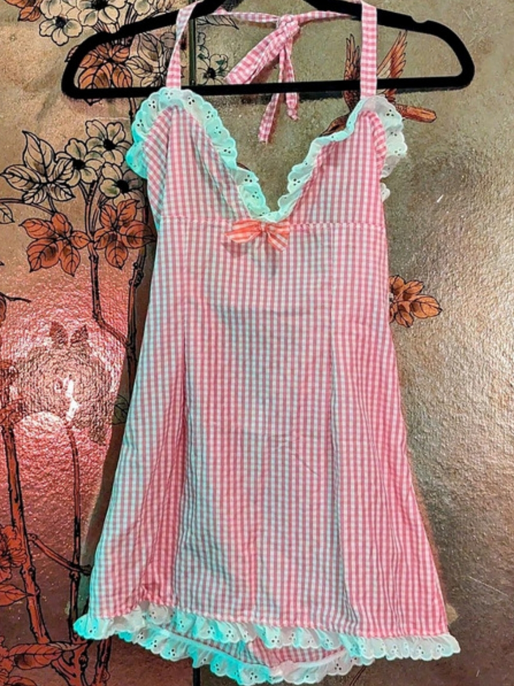 Malicious Designs Pink & White Gingham Mini Dress